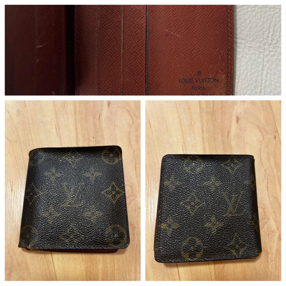 Vintage Louis Vuitton All Leather Wallet / Card Holder – Monogram Men’s Unisex - Picture 2 of 11